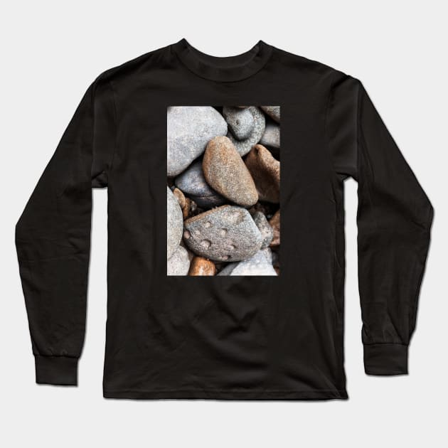 Cobble Stone High On Beach Edge - Alternative Long Sleeve T-Shirt by textural